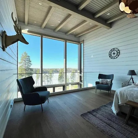 Naava 303 Loft - Kaksikerroksinen Lasiseinaehuoneisto Jaervinaekoealalla 公寓 Ähtäri